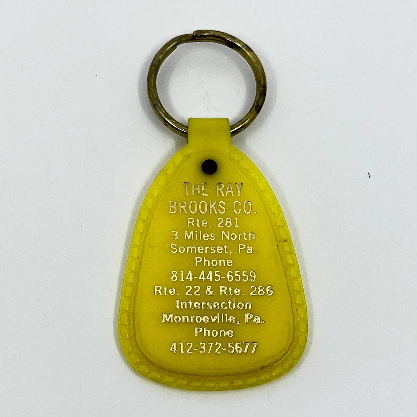 1977 Advertising Keychain 30th Anniversary THE RAY BROOKS CO. Somerset PA SC3