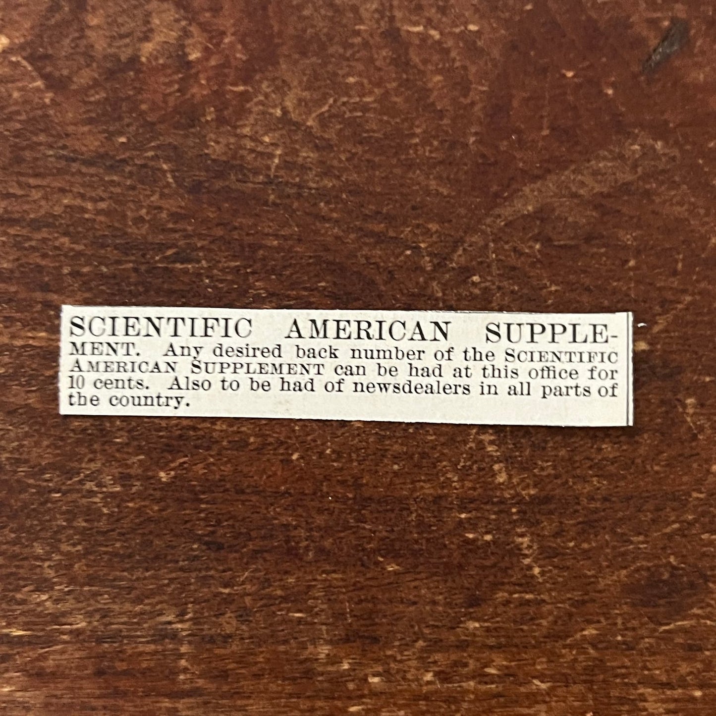 Scientific American Supplement Original Scientific American Advertisement AD8P28