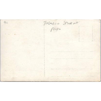 Vintage Postcard RPPC Group of People Smoking at Outdoor Reception TD9-P1