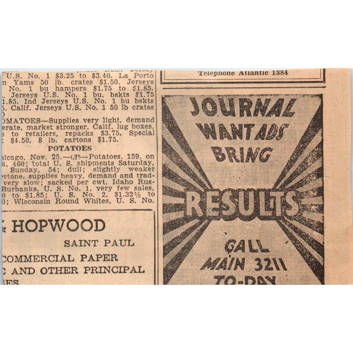 1935 Minneapolis Journal Newspaper Ad Minneapolis Liquor Mart So. 5th Ave FL5-6