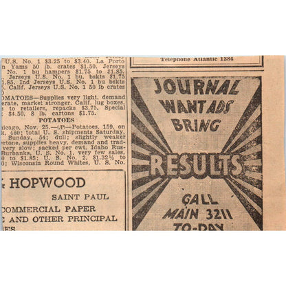 1935 Minneapolis Journal Newspaper Ad Minneapolis Liquor Mart So. 5th Ave FL5-6