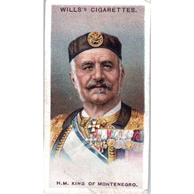 1917 Wills Cigarette Card Allied Army Leaders H.M. King of Montenegro SE5