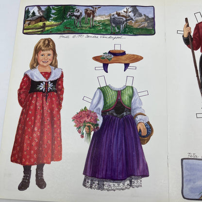 Heidi and Peter Paper Set Doll By Sandra Vanderpool, 1997 AC8