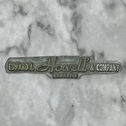 Vintage Letterpress Printers Block Plate Edward J. Howell & Company Realtor TJ57