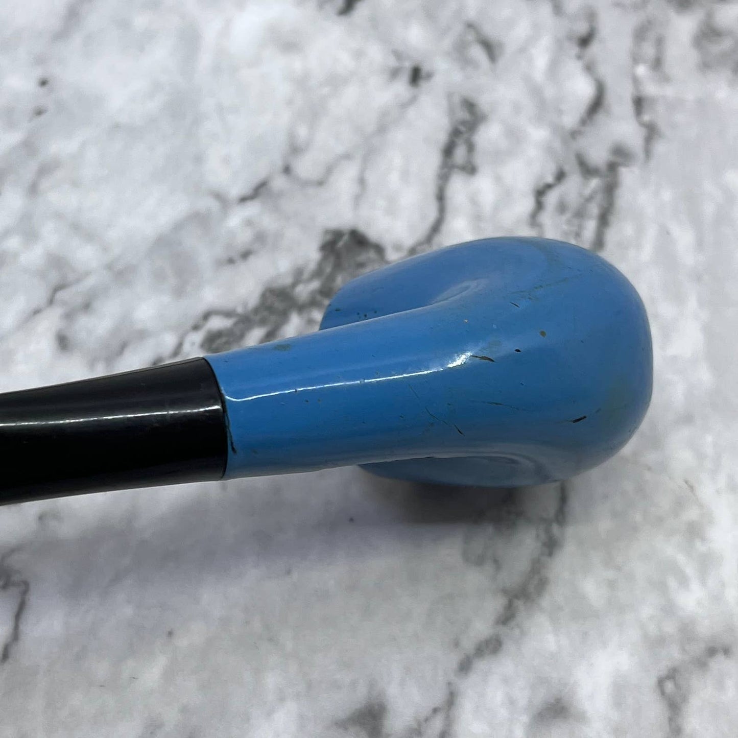 Venturi Estate Pipe Blue Brylon Bent Billiard (Vintage 1970s) TJ4-4