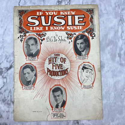 1925 IF YOU KNEW SUSIE (Like I Know Susie) Sheet Music by B. G. De Sylva￼ TJ4