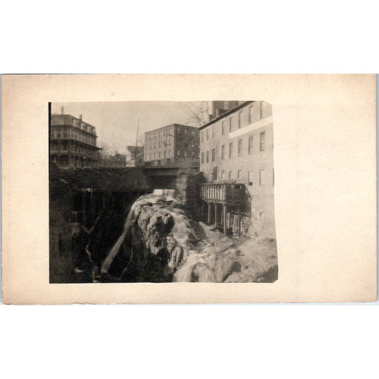 Antique Postcard RPPC Whetstone Brook Brattleboro Vermont VT Waterfall SE8