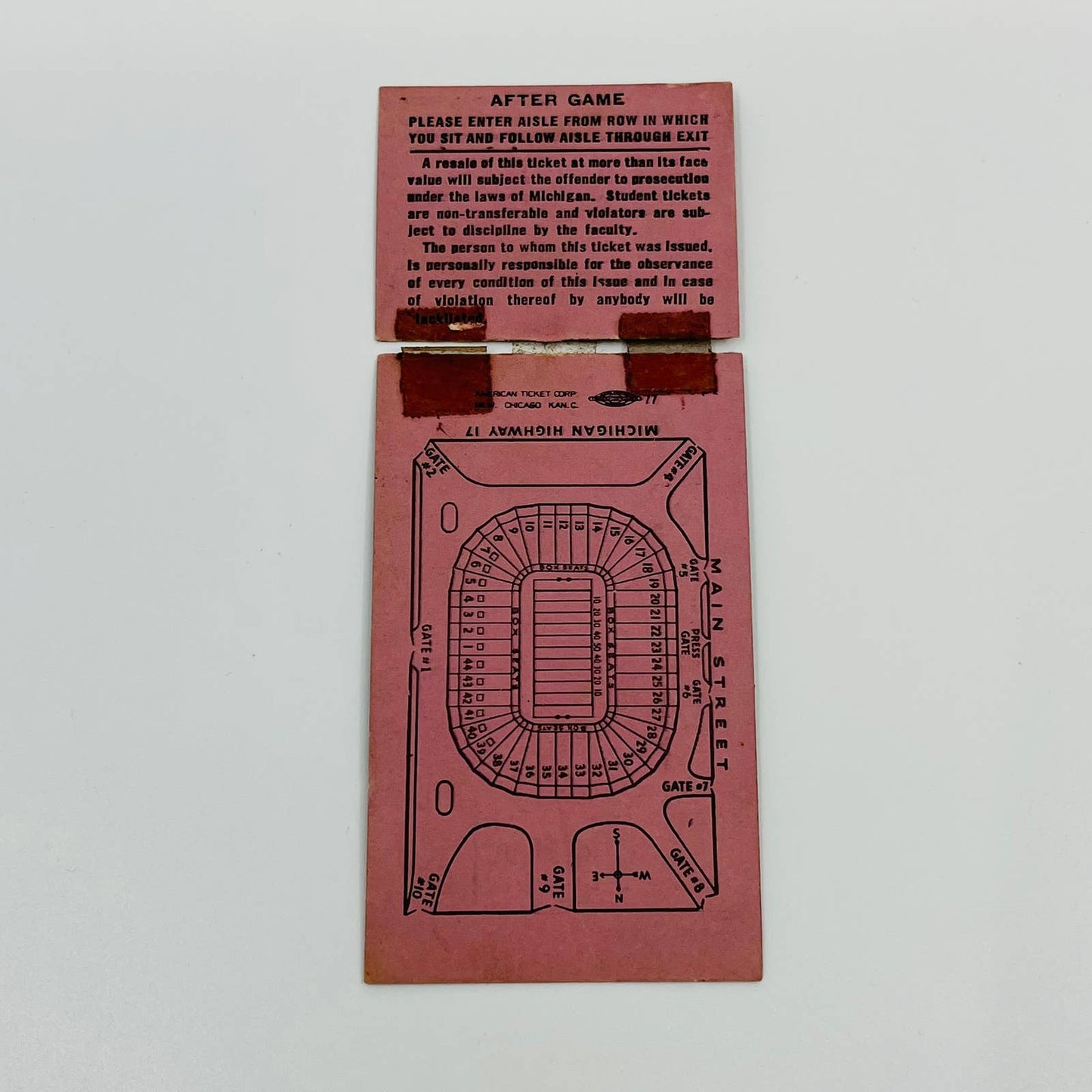 1942 Northwestern vs Michigan College Football Ticket Stub AA2