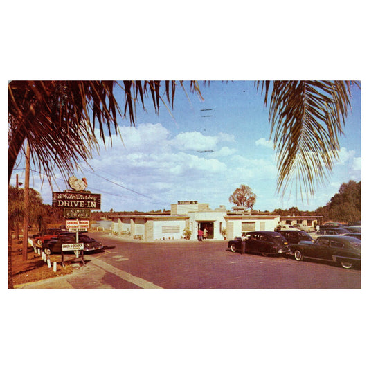 Vintage Postcard - White Turkey Drive-In & Restaurant Orlando Florida 1952 P4-6