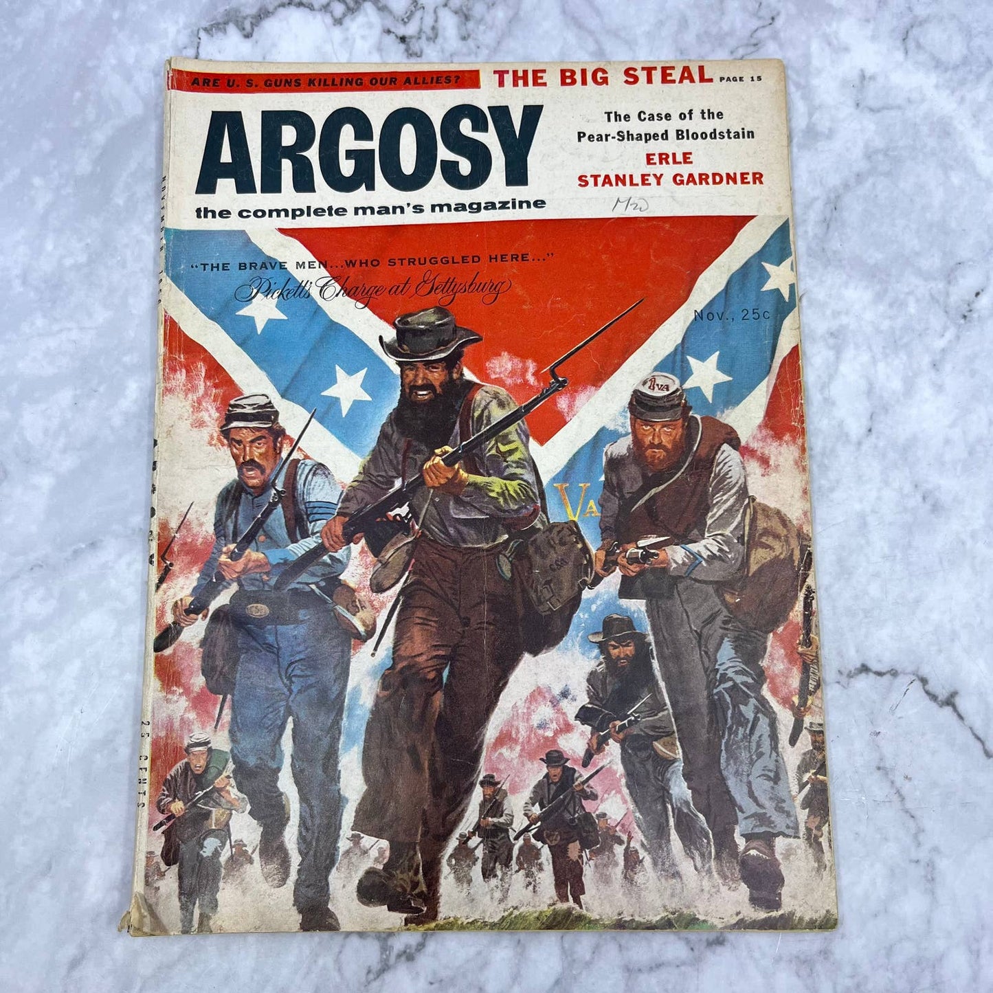 ARGOSY November 1956 Nov 56 Jayne Hacklyn Pickett's Charge Lynn Montross TJ3