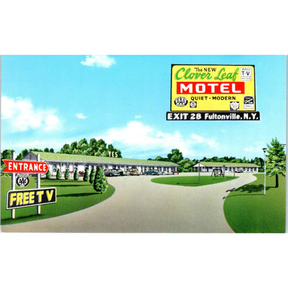Clover Leaf Motel Fultonville NY Arnold & Adah Schlote Original Postcard TJ7-RP2