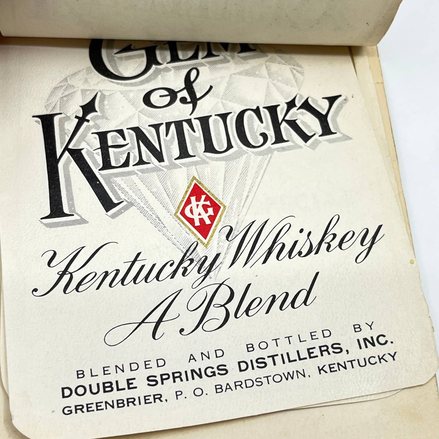 Gem of Kentucky Whiskey Label Set of 9 Double Springs Distillers Bardstown KY
