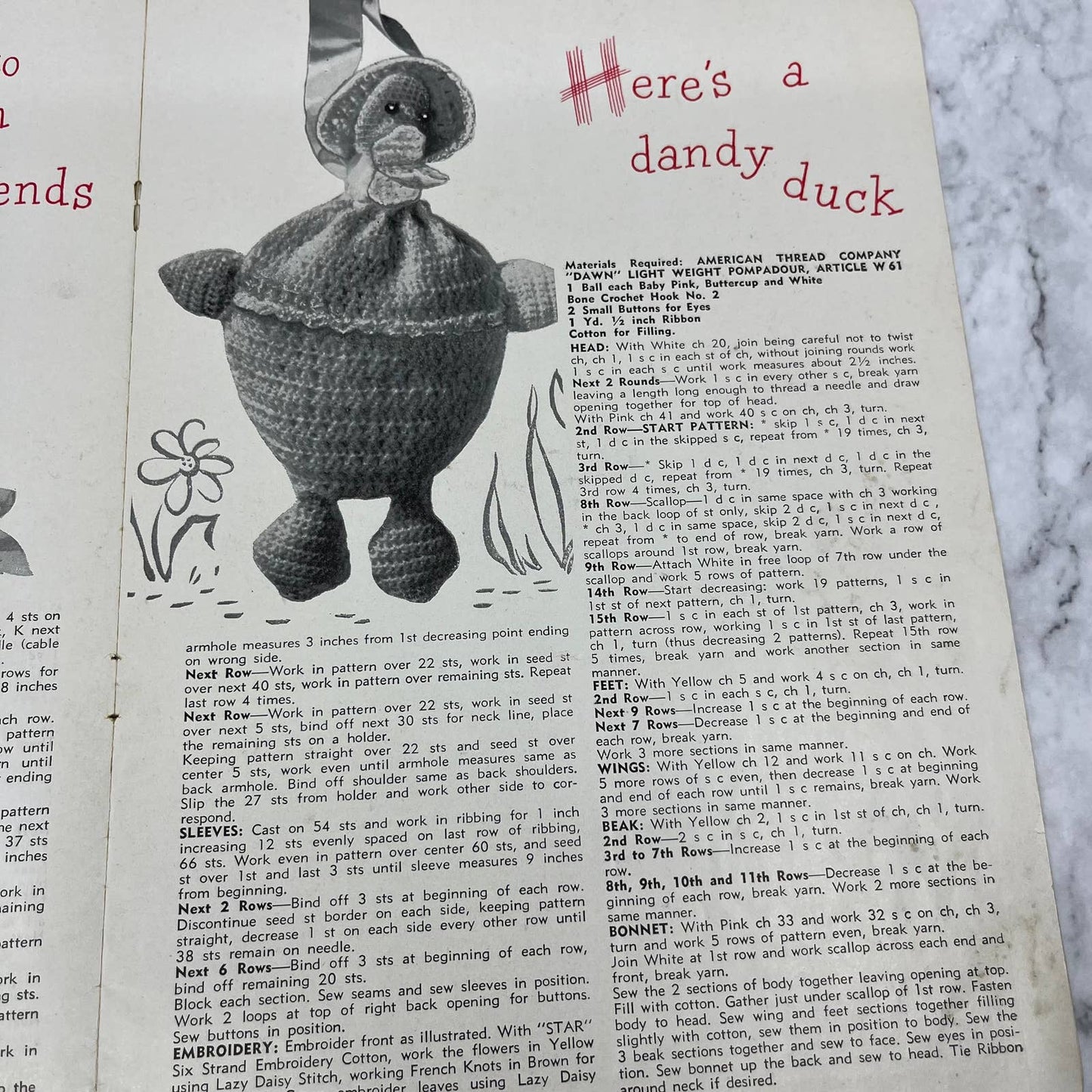 1950 YOUR BABY BOOK Knitting Patterns Star Book No. 72 -Sweaters, Pants TJ3