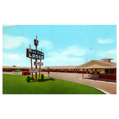 Vintage Postcard - Blue Stem Lodge - Eureka Kansas AD9