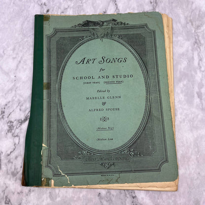 1934 Art Songs For School And Studio; Second Year; Medium Low Glenn & Spouse TI1