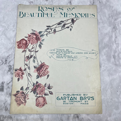 Roses of Beautiful Memories - 1916 large sheet music - by Pitman & Chiswell V41-2