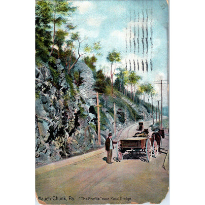 1910 Postcard Mauch Chunk "the Profile" Near Road Bridge PA TD8-P2