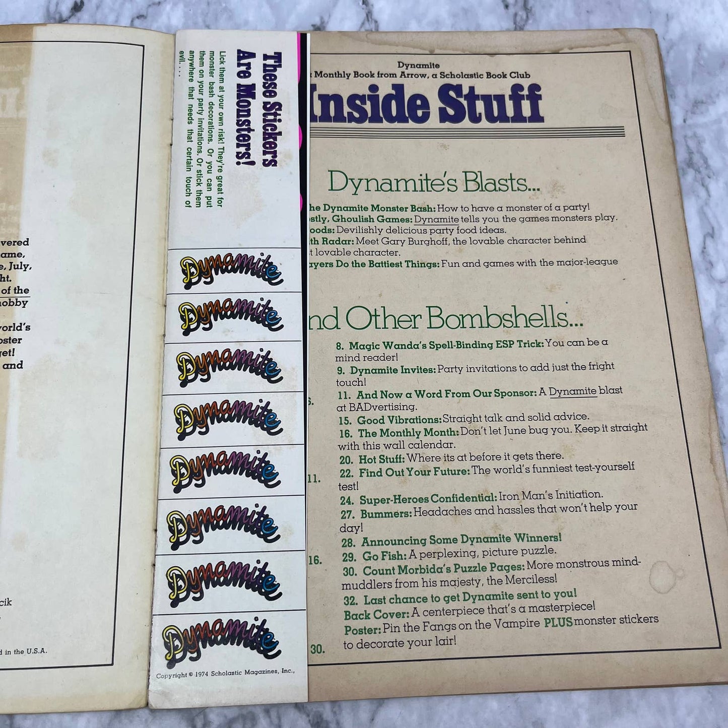 Vintage Dynamite Magazine #12 (1975) Monster Bash Very Good TJ4