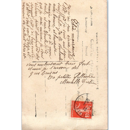 1912 Little French Girl Happy New Year Original Postcard P3-3
