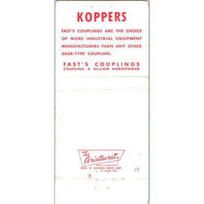 Koppers Fast's Couplings Advertising Matchbook Cover SA1-M7