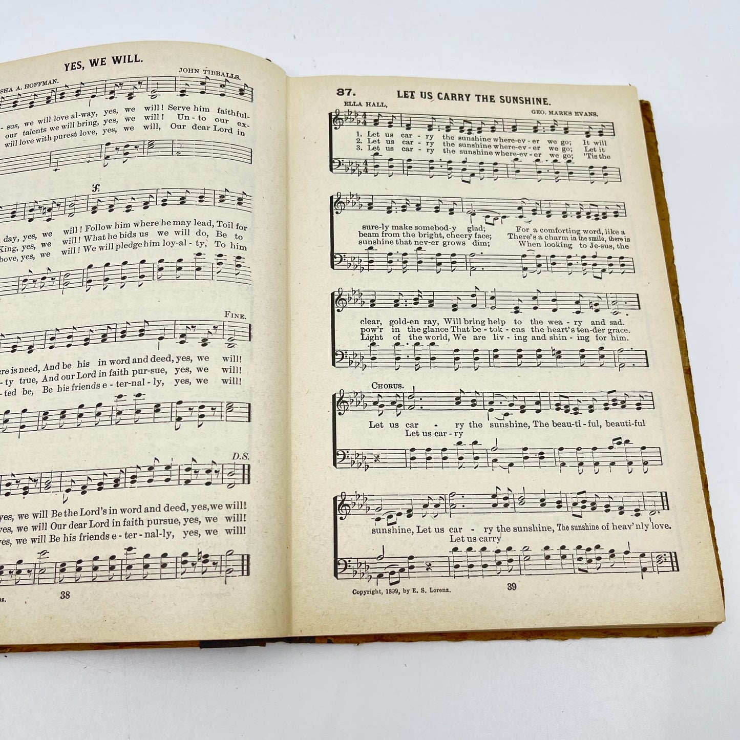 1899 The Voice Of Melody Hymn Book By E. S. Lorenz, Church Songs Music L1-4