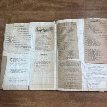 RARE Early 1900s One-of-a-Kind Scrapbook of Collected Poetry from Newspapers A9