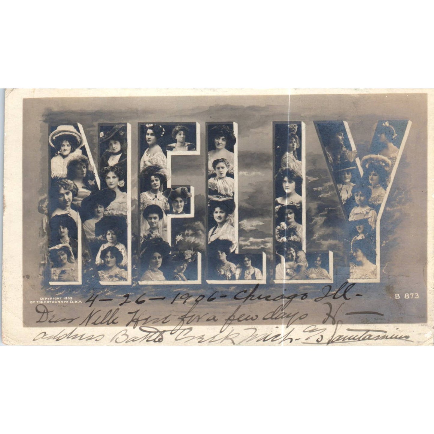 1906 NELLY Original Postcard TK1-P19