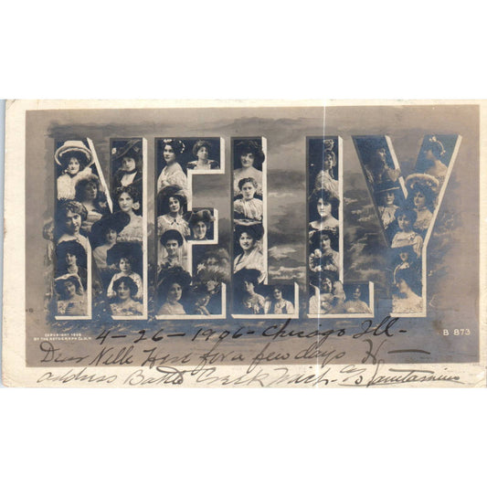 1906 NELLY Original Postcard TK1-P19