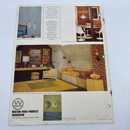 1950s MCM WWP Western Wood Products Paneling Advertising Booklet Brochure TH7