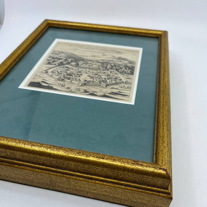 RARE 1700s Framed Engraving from Les Six Voyages de Jean-Baptiste Tavernier TC2