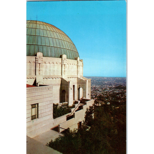 Planetarium Dome Griffith Observatory Los Angeles CA Original Postcard P1-13