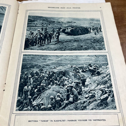 Rare WWI Swedish Magazine: War Pictures From All Fronts September 1917 B1