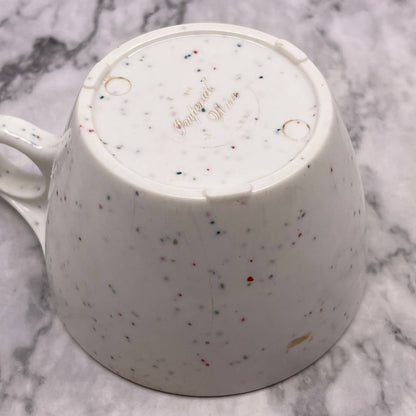 Imperial Ware Speckled Confetti White MCM Coffee Tea Cup Melmac Malamine TA3