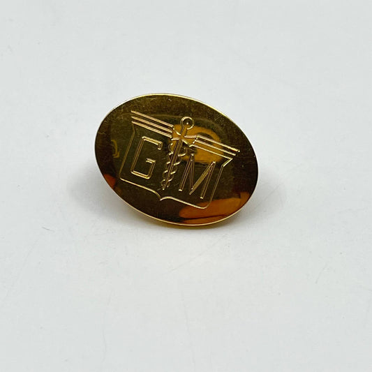 Vintage MCM Krementz Tie Clip Gold Tone Monogram "GM" SD4