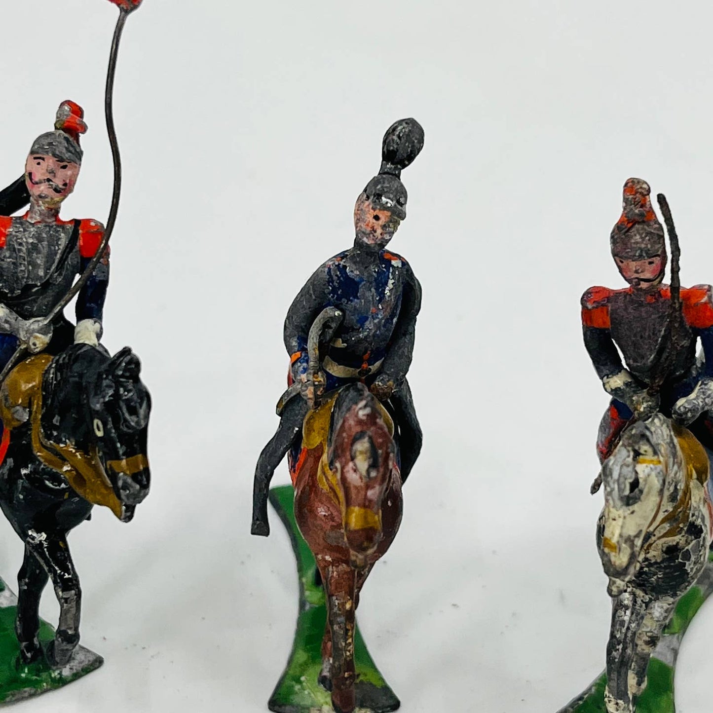 1880s British Army Horse Guard Soldiers Painted Lead Toys Set of 7 SB5