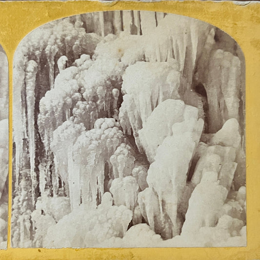 Ice Formations at Niagara Falls NY c1880 Antique Stereoview Card H2-4