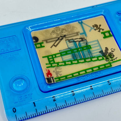 Vintage Ruler & Game Lenticular Arcade Game Blue RARE 3.5” SD3