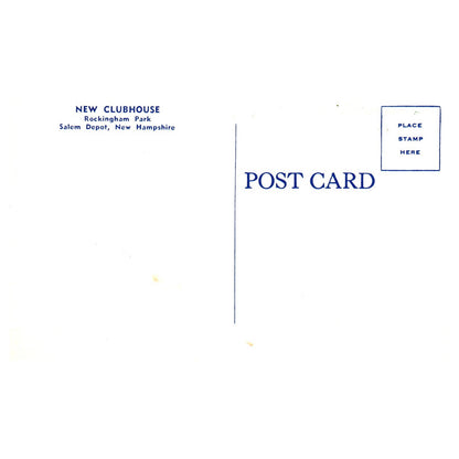 Vintage Postcard - New Clubhouse Interior Rockingham Park Salem Depot NH AD9