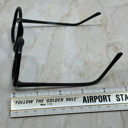 Vtg Ladies' Black Plastic Papillion Oversize Cat Eye Eyeglasses Frames TJ9G1-6