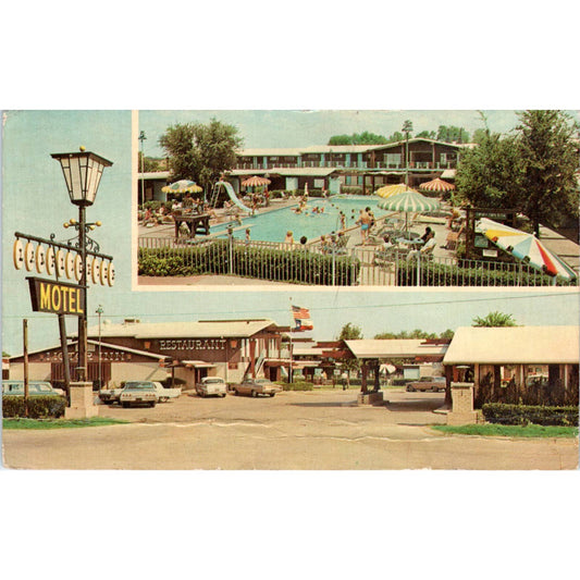 Lamplighter Motor Inn Dallas Texas 1965 - Original Postcard TJ7-RP2