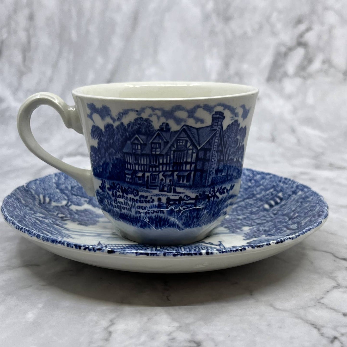 Ridgway Shakespeare's Country Cup & Saucer Ironstone Stratford on Avon TD1