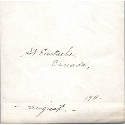 1911 Photograph 2 Young Girls - St. Eustache Canada August 3x3" SE3-3