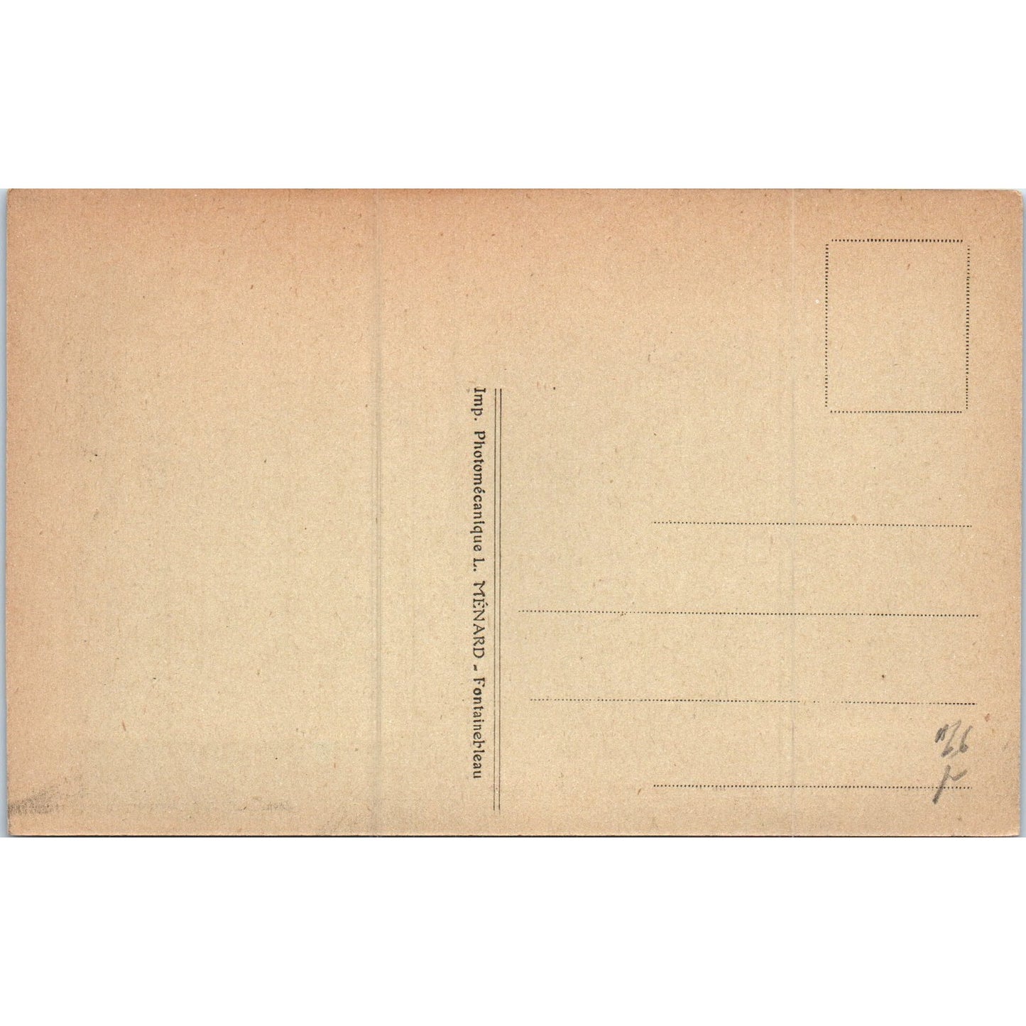 Palais de Fontainebleau Diane's Gallery Library Original Postcard P2-4