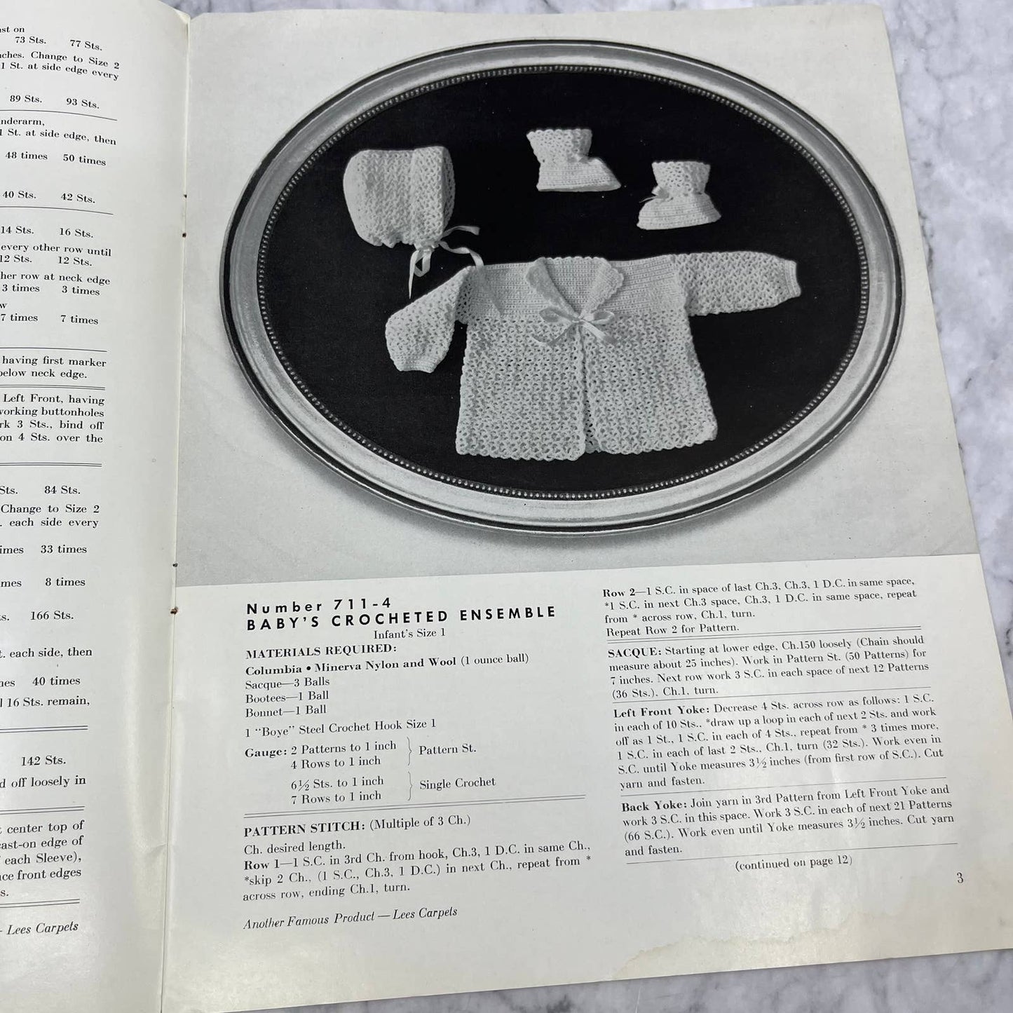 1954 Vintage Lee's Columbia Minerva DIY Fashions in Nylon Wool & Yarn Book TJ3
