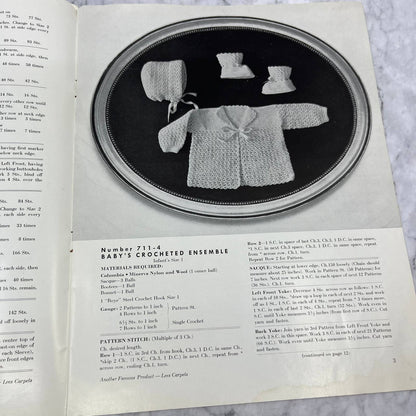 1954 Vintage Lee's Columbia Minerva DIY Fashions in Nylon Wool & Yarn Book TJ3