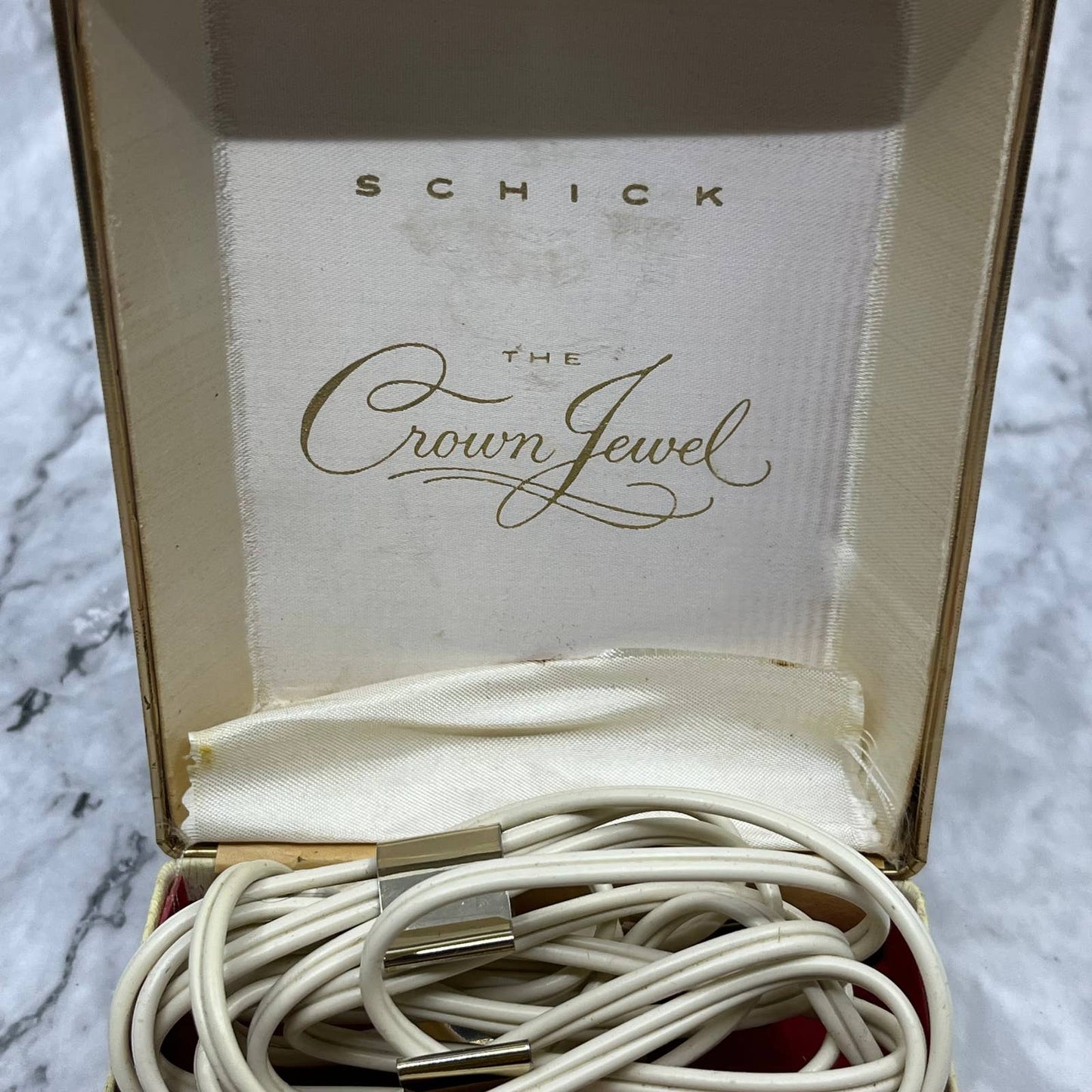 1960s Lady Schick The Crown Jewel Rhinestone Filagree Electric Shaver WORKS TF6
