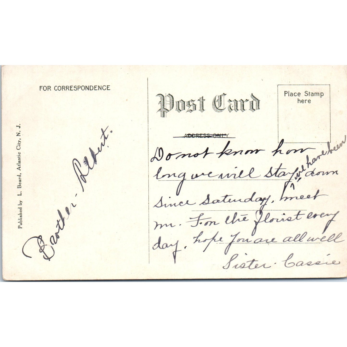 1938 Sand Sculpture Beach Scene Atlantic City NJ Original Postcard P2-10
