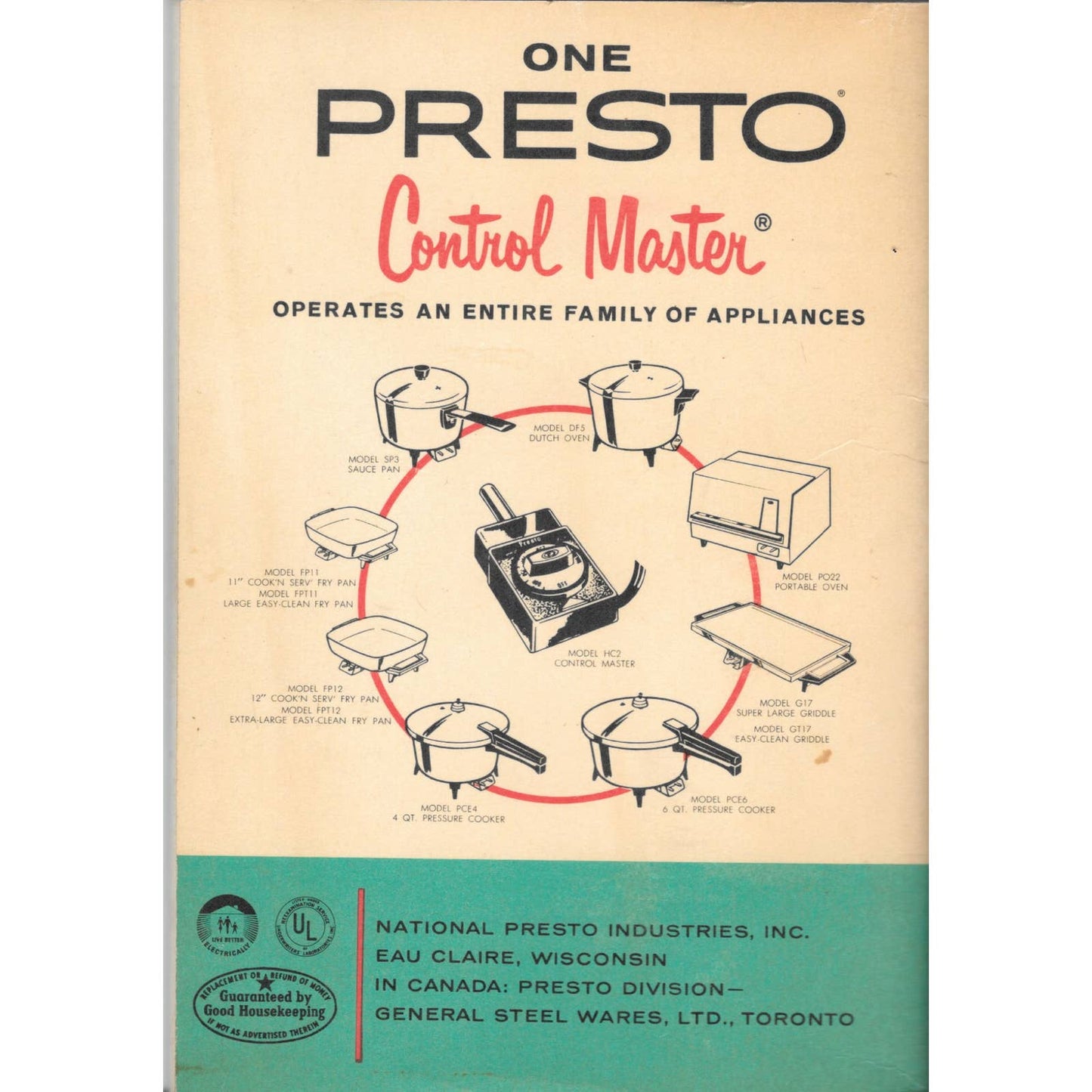 1962 Presto Control Master Appliances Advertising Recipes Booklet TJ7