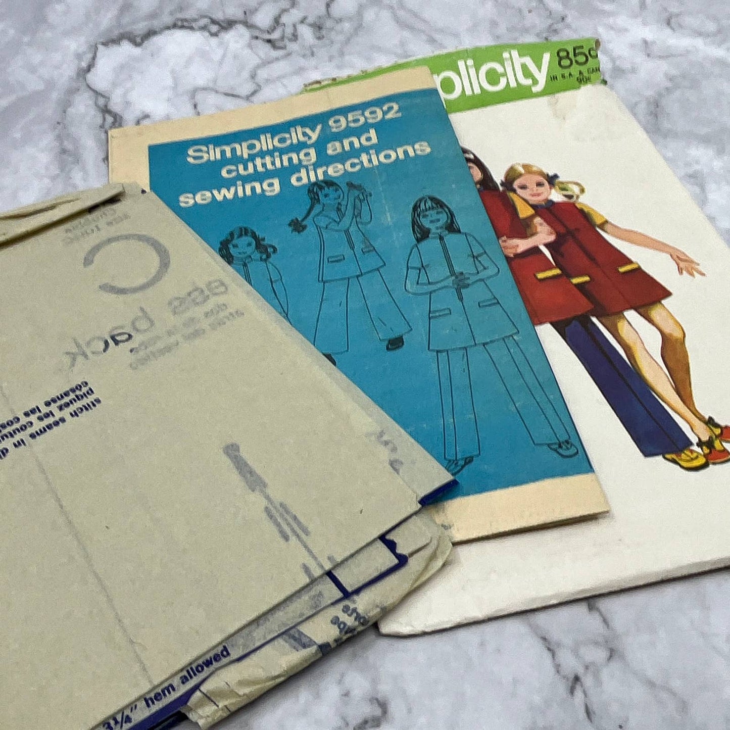 1971 Sewing Pattern Simplicity 10.5c Childs Skirt Jacket Shirt Pants 9592 TI7