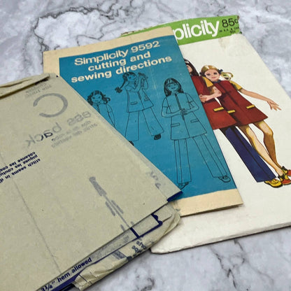 1971 Sewing Pattern Simplicity 10.5c Childs Skirt Jacket Shirt Pants 9592 TI7